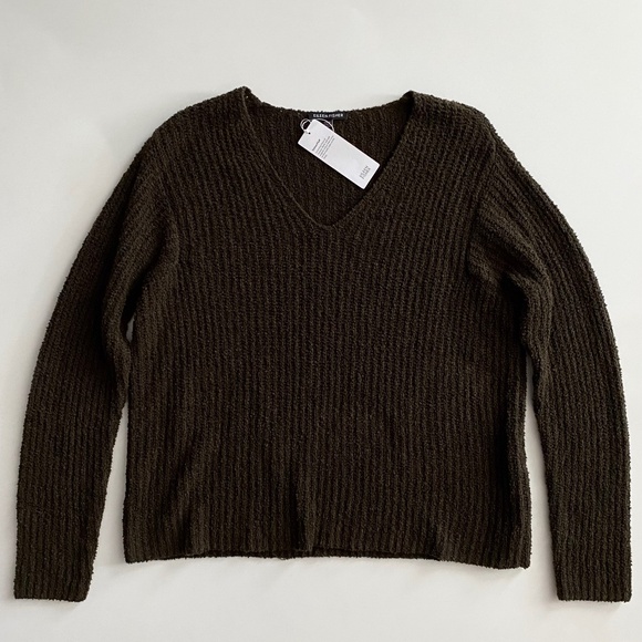Eileen Fisher Sweaters - Eileen Fisher Sweater Wren Cotton Fluff V Neck Knit Large - see measurements